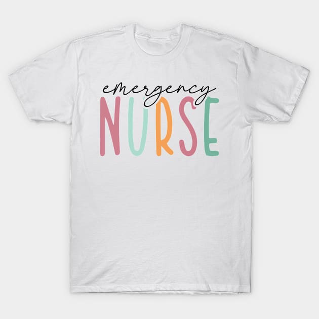 Emergency Nurse Leopard Print ER Nurse Nursing School Women T-Shirt by BramCrye